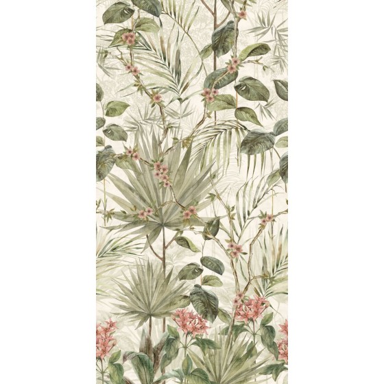 Amazon Jungle Chic Floral Natural Porcelain Floor and Wall Tile 600x1200mm